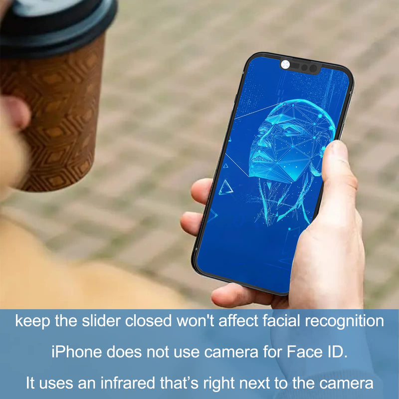 Webcam Cover,Front Camera Cover Compatible with iPhone 14,iPhone 14 Plus,iPhone 13,iPhone 13 Mini,iPhone 13 Pro,iPhone 13 Pro Max,Protect Privacy and Security,Not Affect Face ID, 2 Pack-Silver Silver