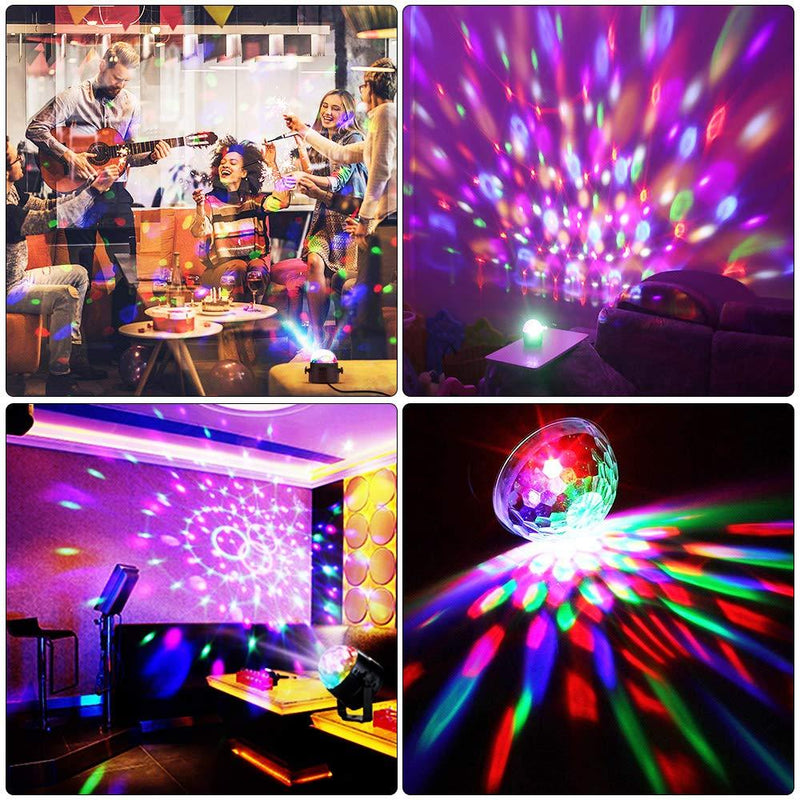 Party Lights Disco Ball Disco Lights,Dj Rave Lights TONGK Led Strobe Lights Sound Activated Stage Lights Projected Effect Dancing Lights Remote Control for Birthday Xmas Wedding Bar Kids Christmas