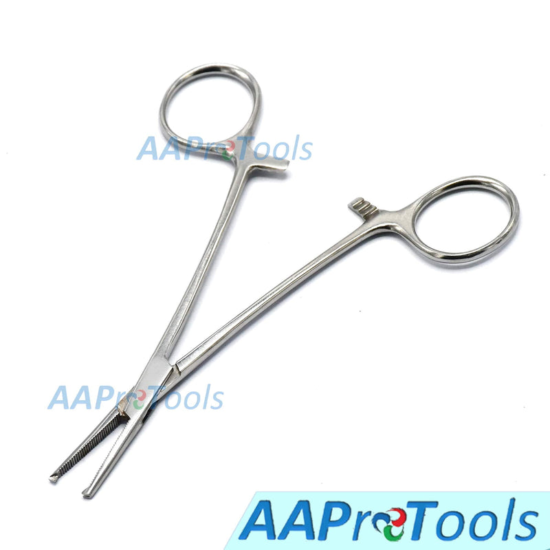 Mosquito Kocher Forceps 5" Teeth 1x2 Straight Hemostat Multi Position Locking Ratched Surgi Instruments