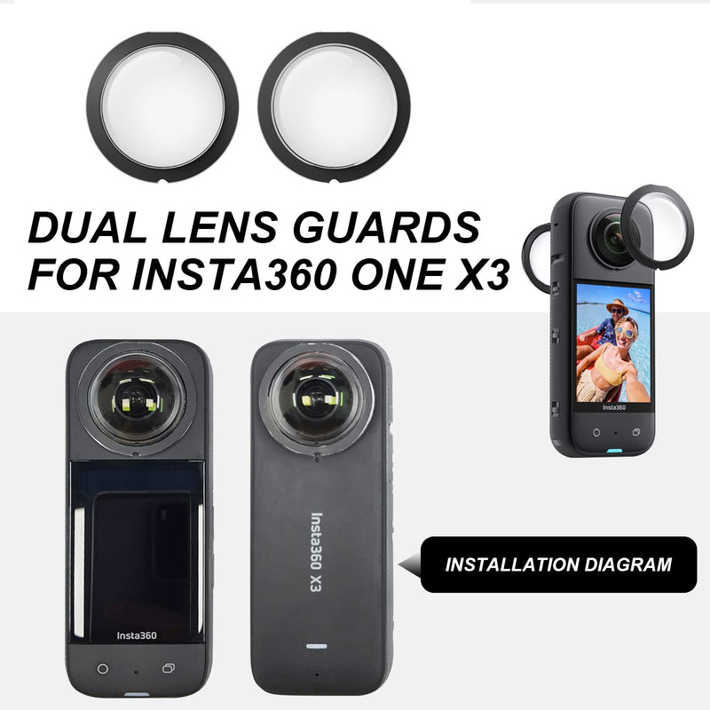 Lens Guards for Insta360 ONE X3 Accessories Case Sticky
