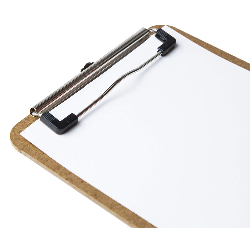 Mini Clipboards 6" x 9" (Set of 6) Memo Clipboard, Low Profile Clip, Classroom Supplies