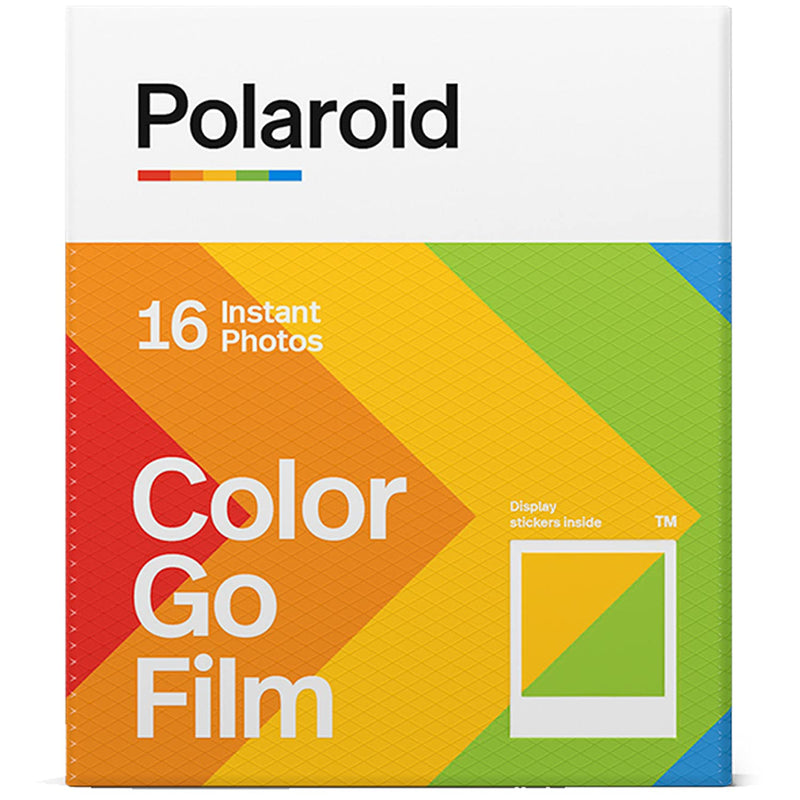 Polaroid GO Color Instant Film â€“ Double Pack (32 Exposures) + Sky Blue Glitter Photo Album (Holds 64 Photos)