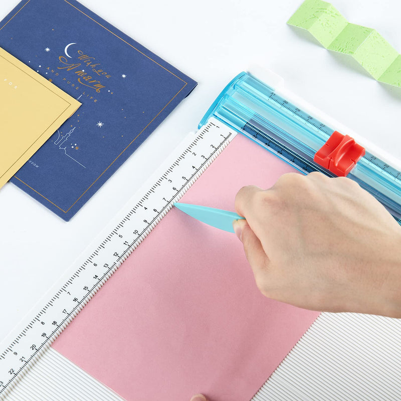 Craft Paper Trimmer and Scoring Board: ArtAt 12 x 12inch Paper Trim Cutter Score Board Scoring Tool with Paper Folding, for Making Scrapbooking, crad, Coupons and Photo