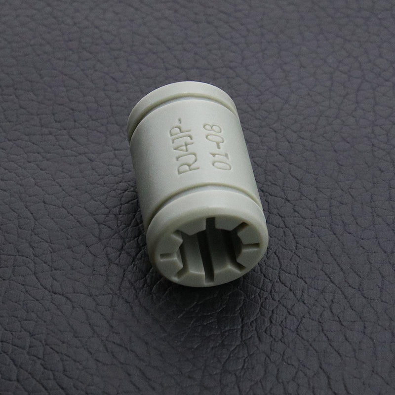 RJ4JP-01-08 Linear Bearing 3D Printer Replacement LM8UU Bearing 8mm Inner Shaft 15mm Outer Diameter 24mm Length 10-Pack