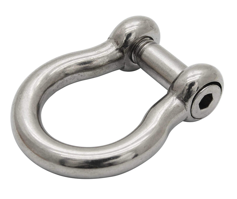Extreme Max 3006.8408.2 BoatTector Stainless Steel Bow Shackle with No-Snag Pin - 5/16", 2-Pack 5/16"
