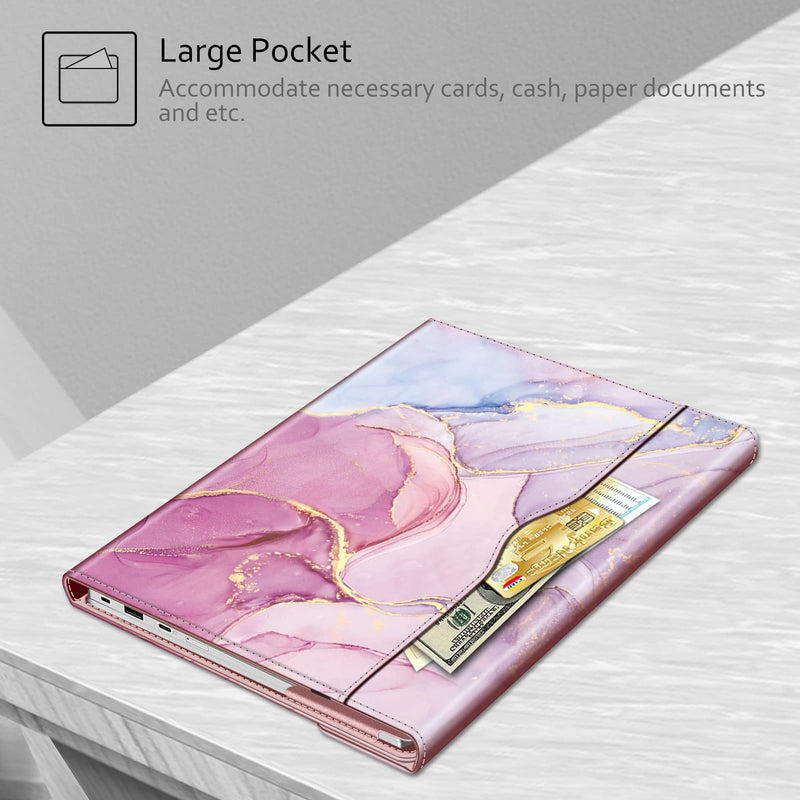 Fintie Sleeve Case for 14" Samsung Galaxy Book Go XE340XDA / Lenovo Yoga C930 C930-13IKB / Lenovo IdeaPad S540 14 S540-14IWL S540-14API - Premium PU Leather Portfolio Book Cover, Glittering Marble Z-Glittering Marble