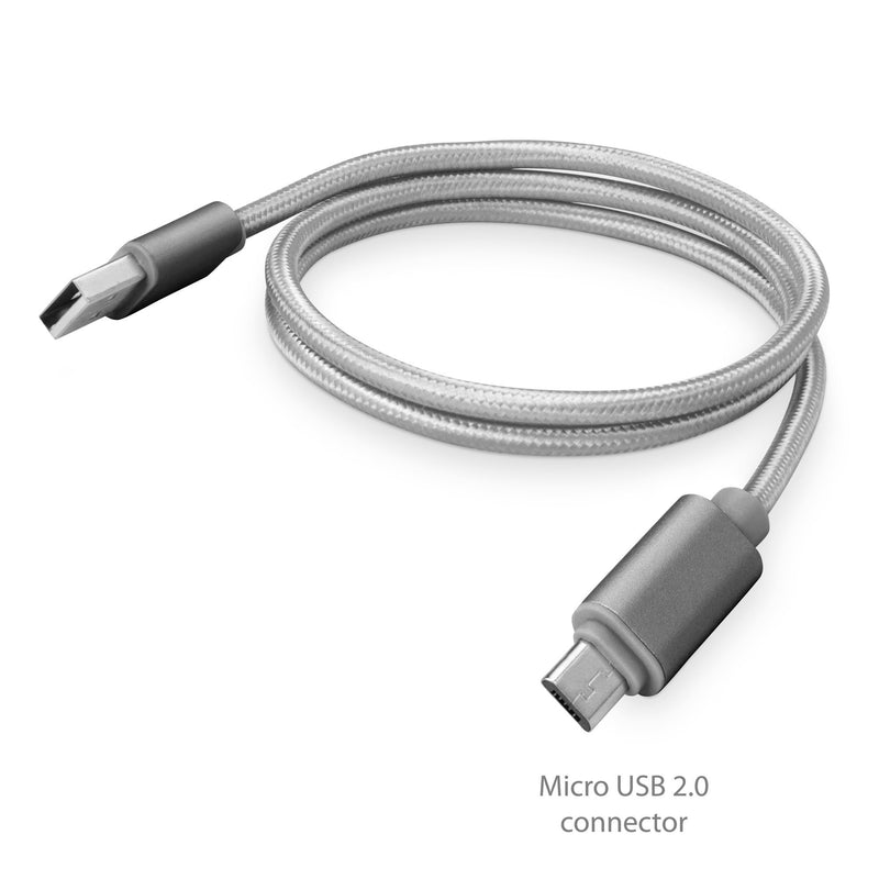 Cable for Freestyle Libre Reader (Cable by BoxWave) - Micro USB DuraCable, Braided Micro USB Charging Cable for Freestyle Libre Reader - Space Grey