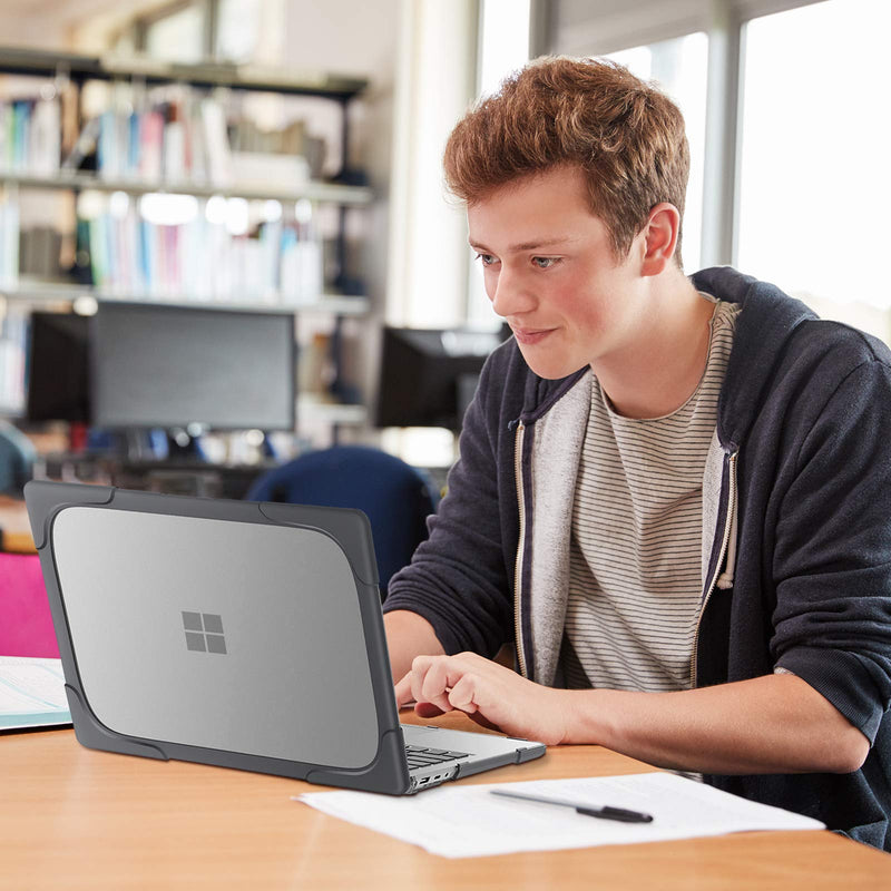 ProCase Hard Case for 15 inch Microsoft Surface Laptop 4/ Surface Laptop 3, Heavy Duty Hard Shell Protective Cover with Fold Kickstand for Surface Laptop 4/3 15 inch–Grey
