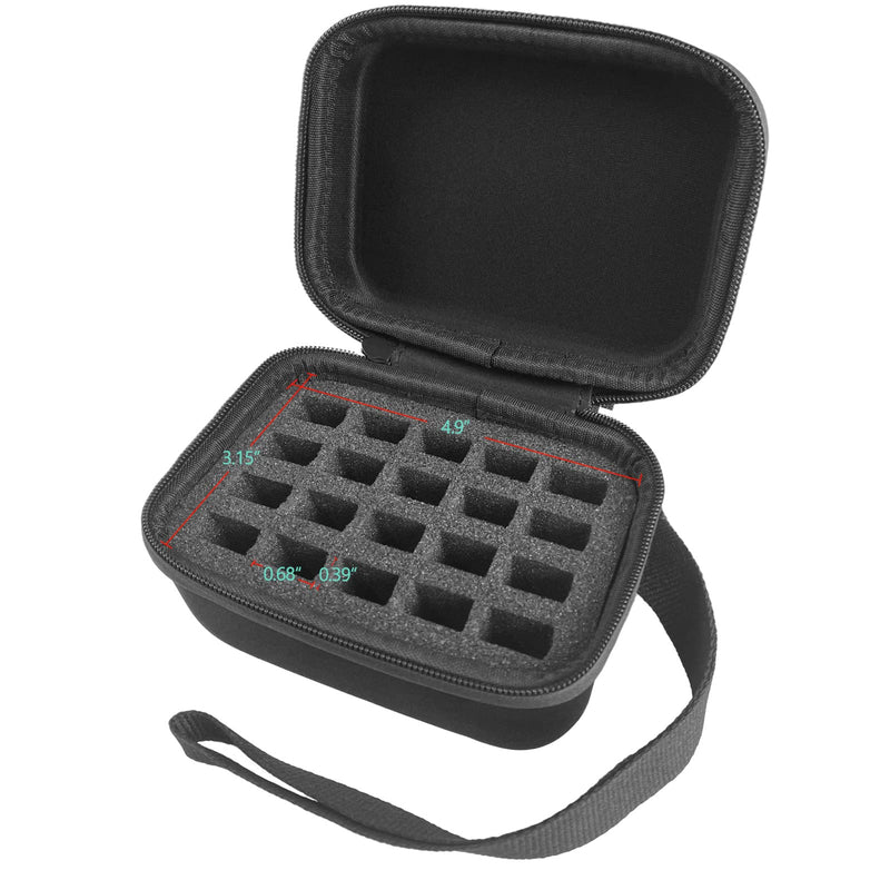 Flash Drive Case JBOS USB Holder 20 Slots Memory Stick Storage Case Hard Shell Thumb Drive Case Organizer for USB Sticks, Zip Drive Case, Jump Drive Case, USB Case (Black / 20 Slots ) 20 Capacities