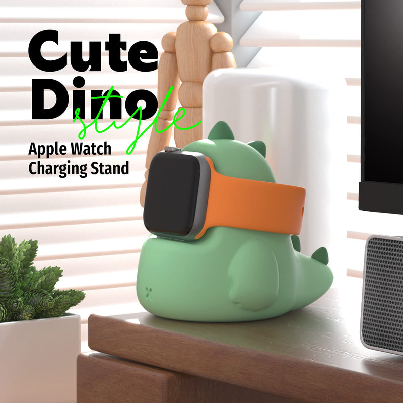 ELETIUO Charger Stand Compatible with Apple Watch Series 7/6/SE/5/4/3/2/1 (45mm, 44mm, 42mm, 41mm, 40mm, 38mm),Dinosaur iWatch Charging Dock,Supports Nightstand Mode,Mint Green Mint Green