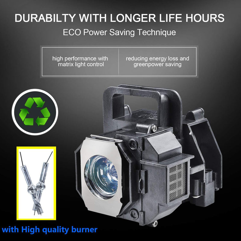 for Epson Home Cinema 8350 Replacement Bulb ELPLP49 V13H010L49 Epson H373a Lamp H419a Projector Replacement Lamp with housing.