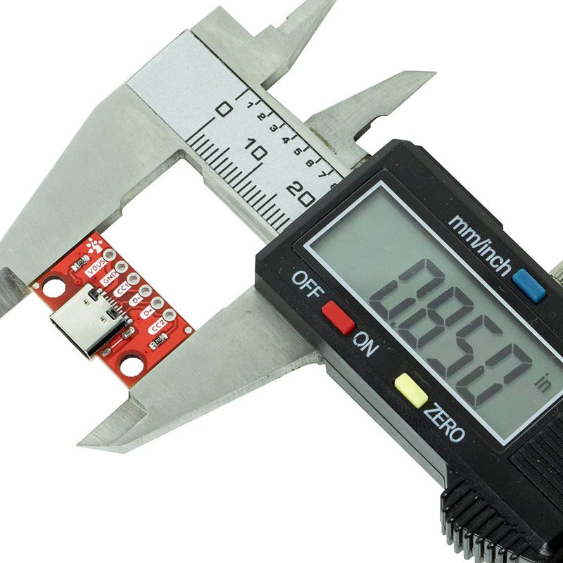 risingsaplings 2pcs USB Type-C Female Breakout Board 6 pins Output 2 CC Pins 5K1 Res (2.54mm 100mils Pitch)