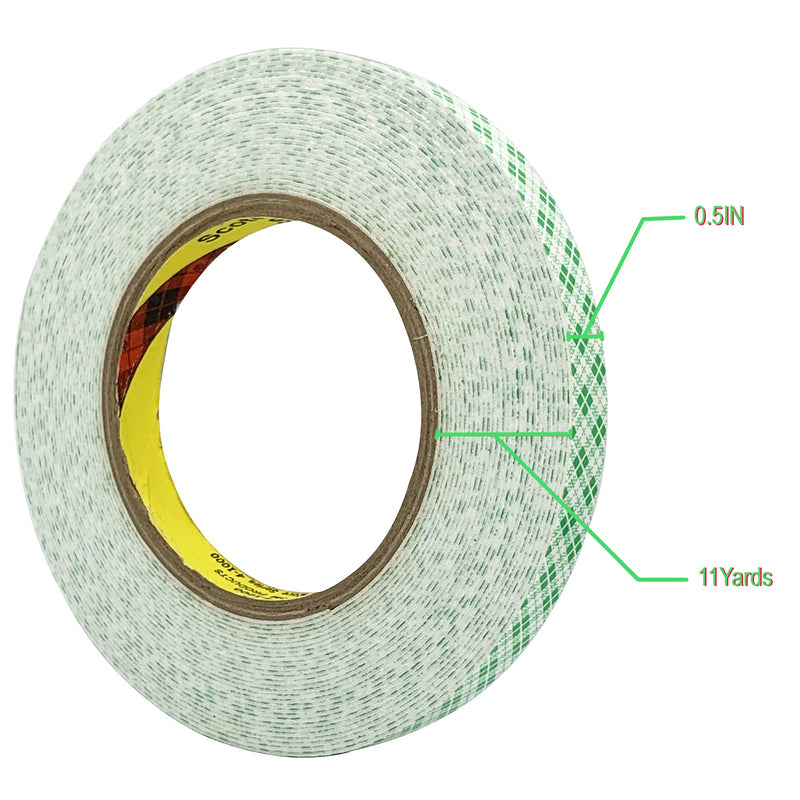 3M Double Coated Urethane Foam Tape 4032, 0.5in x 11 Yards, Indoor Mounting, Bonding, and Attaching…