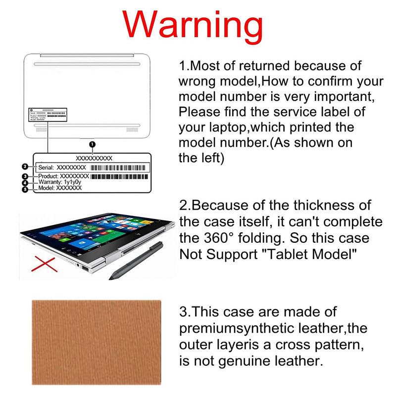 Honeymoon Case Cover Compatible with Lenovo Yoga 9i/7i 2 in 1 & Yoga C940/C740 14 Inch Series,PU Leather Protective Case Cover Laptop Accessories,S022-14-Black Black