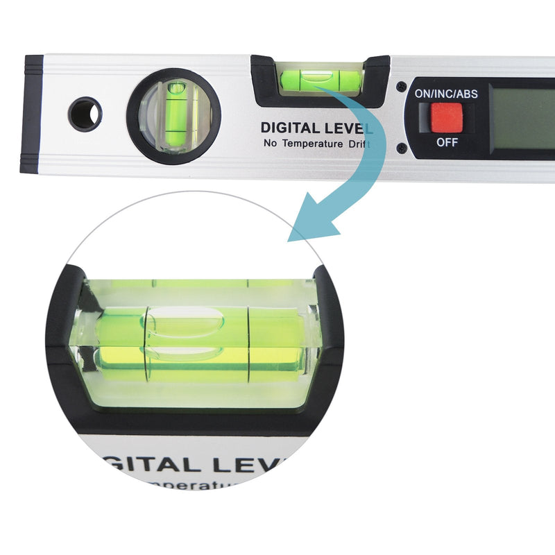 Protractor Ruler Tool Gauge Spirit Level 42cm 420mm 16.5" Long Digital Inclinometer Protactor with Magnetic Base Protractor