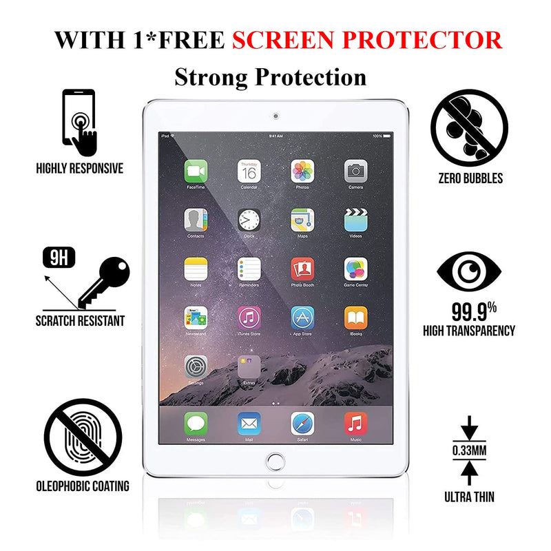 for iPad 9 9th Gen Screen Replacement Digitizer 2021 10.2",T Phael for 9th Generation A2602 A2603 A2604 A2605 Without Home Button, Video Tips, Full Repair Kit (White) White