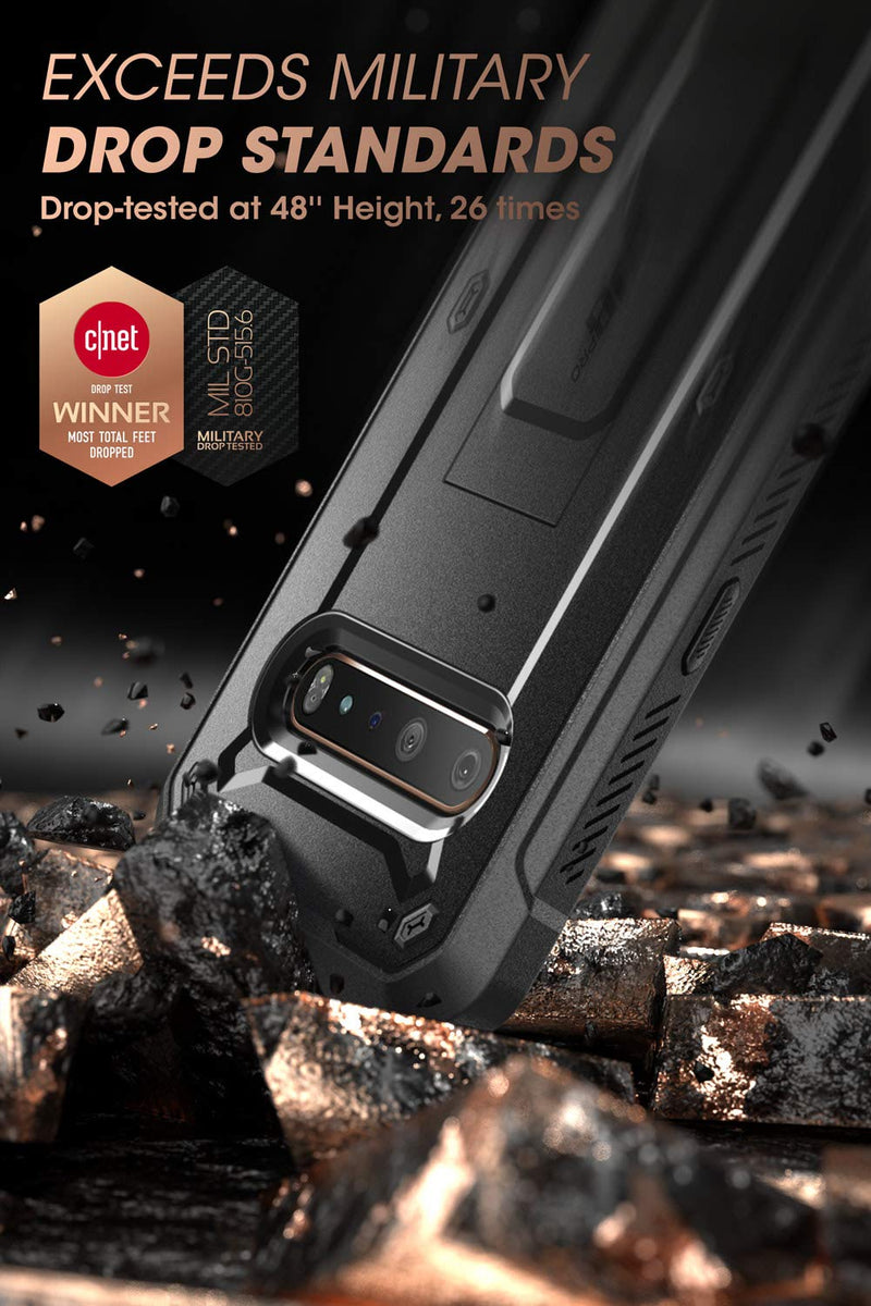 SUPCASE Unicorn Beetle Pro Series Case Designed for LG V60 ThinQ (2020 Release),Full-Body Rugged Holster & Kickstand Case with Built-in Screen Protector (Black) Black