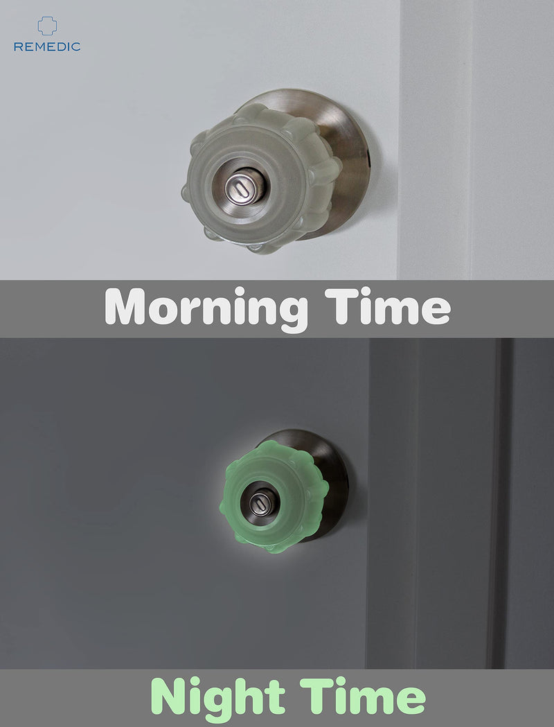 Remedic Doorknob Grips - Arthritis & Senior Living Aids, Open Doors Easily,Glow in The Dark Set of 4… Knob Cover