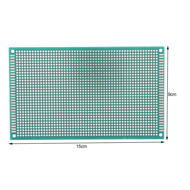 YWBL-WH 10pcs perforated breadboard breadboard 9 × 15 cm circuit board double-sided universal circuit board kit PCB breadboard 9 × 15 cm