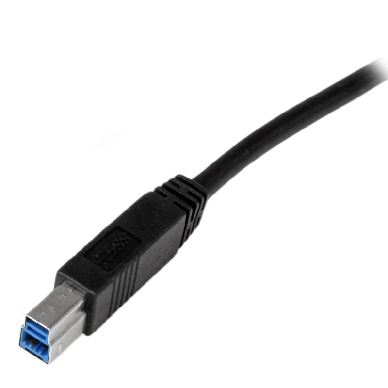 StarTech.com 1m 3 ft Certified SuperSpeed USB 3.0 A to B Cable Cord - USB 3 Cable - 1x USB 3.0 A (M), 1x USB 3.0 B (M) - 1 meter, Black (USB3CAB1M) 3 feet