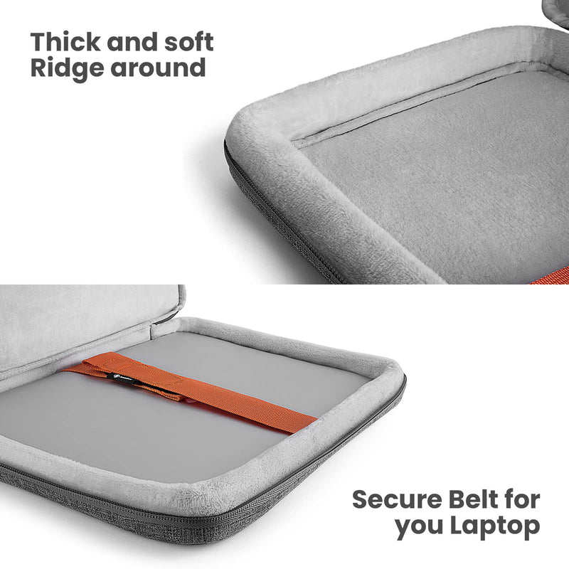 tomtoc 360 Protective Laptop Carrying Case for 14-inch MacBook Pro M1 Pro/Max A2442 2021, Shockproof, Water-Resistant, Lightweight Laptop Notebook Ultrabook Sleeve Bag for MacBook Pro 14 Gray 14-inch for New MacBook Pro