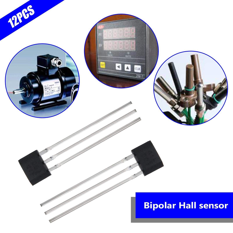 12pcs. 41F TO-92S SS41F 0H41 SH41 S41 Bipolar Hall Effect Sensor Magnetic Detector 3 Pin Sensor for Automotive Electric Car Motor Vehicle Motor Industry