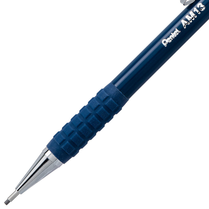 Pentel Sharp HD Heavy Duty Mechanical Pencil, (1.3mm) Extra-thick line, Dark Blue Barrel, Pack of 12 (AM13C)