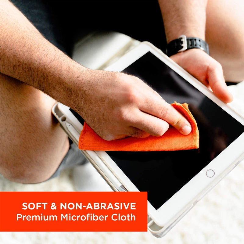 WHOOSH! Screen Cleaner Kit – [3.4oz +0.8oz] Best for – Smartphones, iPhone, iPads, Eyeglasses, e-Readers, Laptop, TV Screen Cleaner, and Computer Monitor– 3 Premium Cloths Included