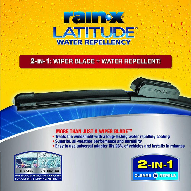 Rain-X 5079281-2 Latitude 2-IN-1 Water Repellency Wiper Blades, 26" (Pack of 1) 26 inches Single pack