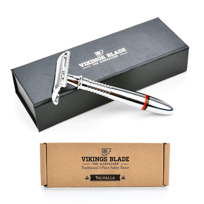 VIKINGS BLADE The Godfather Double Edge Safety Razor (Gentle & Mild) Chrome