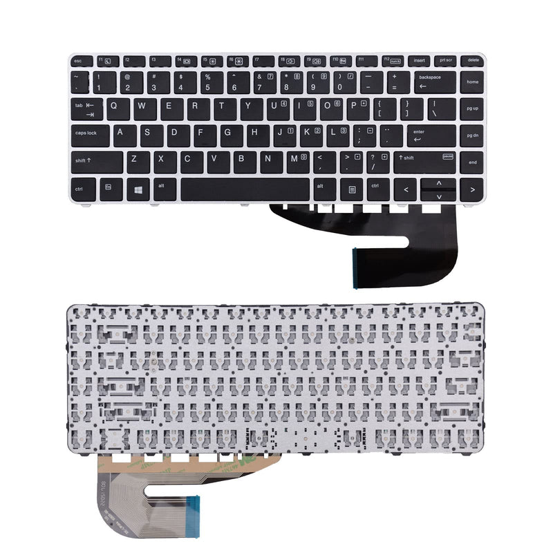 TLBTEK Keyboard Replacement Without Backlight Compatible with HP EliteBook 745 G3 745 G4 840 G3 840 G4 and ZBook 14u G4 Series Laptop 821177-001 836307-001 819876-001 836308-001