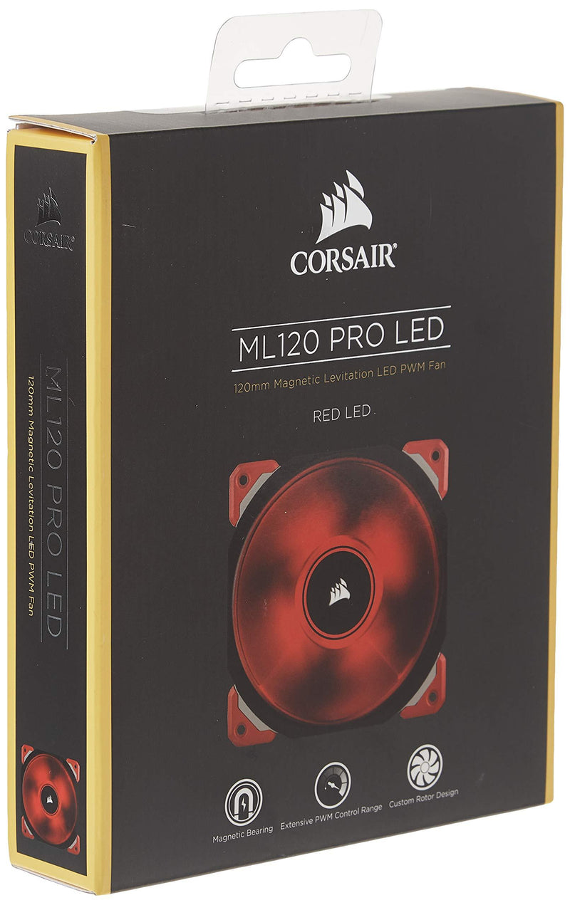 Corsair ML120 Pro LED, Red, 120mm Premium Magnetic Levitation Cooling Fan,CO-9050042-WW