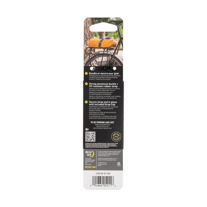 Nite Ize, Inc. USL24-01-R3 Nite Ize GearPro Secure Tarps, Hoses, Skis, Lumber, 80 lb. Load Limit, 24 inch, Black Utility Strap, 24" Stap