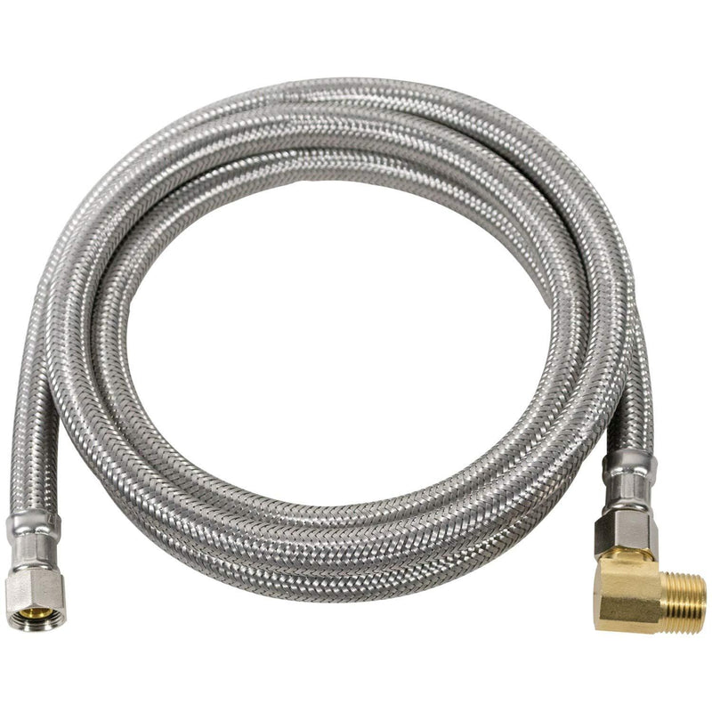 Certified Appliance Accessories Dishwasher Hose with 90 Degree MIP Elbow, Water Supply Line, 6 Feet, PVC Core with Premium Braided Stainless Steel