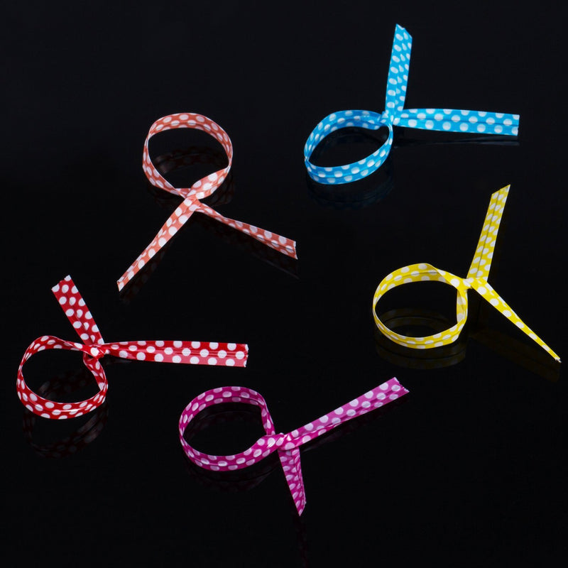 Mudder 500 Pieces Dot Twist Ties 4 Inches Bag Ties for Cellophane Party Bag