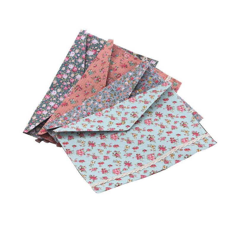 Funnylive 4 Pcs;Individualized Felt A4 Size Floral Pattern Document Folder with Snap Button Office Document Cash Coin Stationery Storage Organizer
