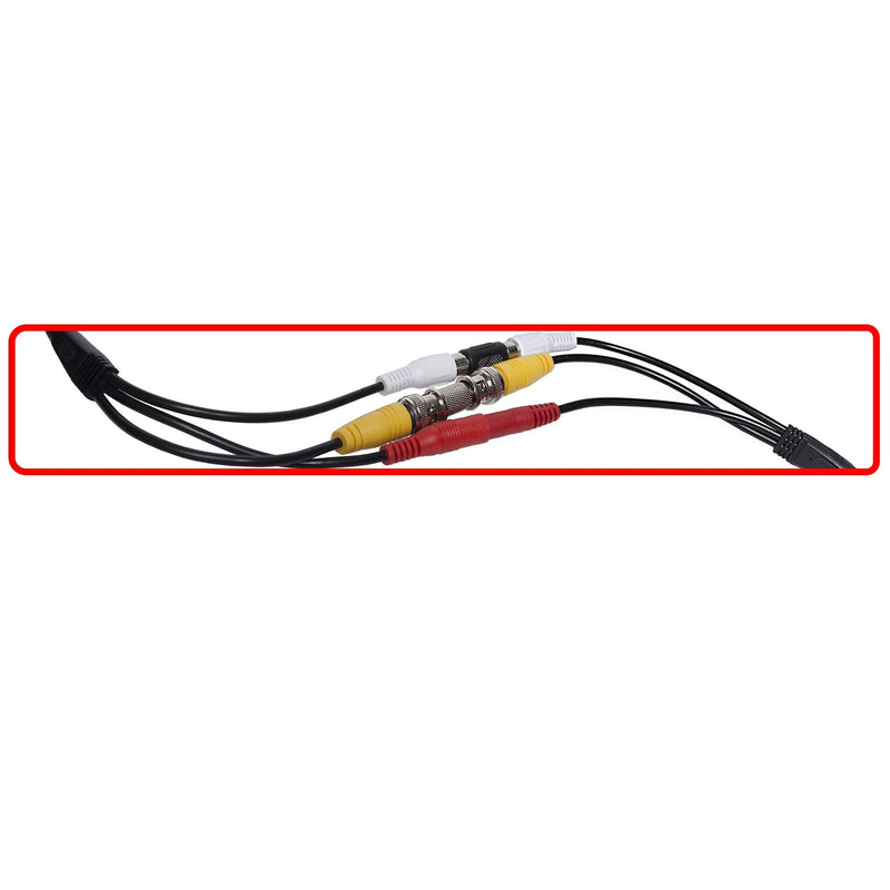 100ft HD Audio Video Security Camera BNC Power Cable Сopper - Gift BNC - Pre-Made All-in-One Extension Wire CCTV Cord with BNC RCA Connectors 30 m 3-in-1(100 Ft)
