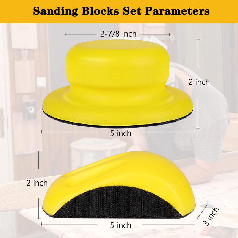 STEBRUAM sanding block Velcro, hook and loop hand sanding block mouse-shaped polishing sanding disc polish with Velcro interface hand pad for sanding work with sanding discs Velcro Mouse Cap 5 inch