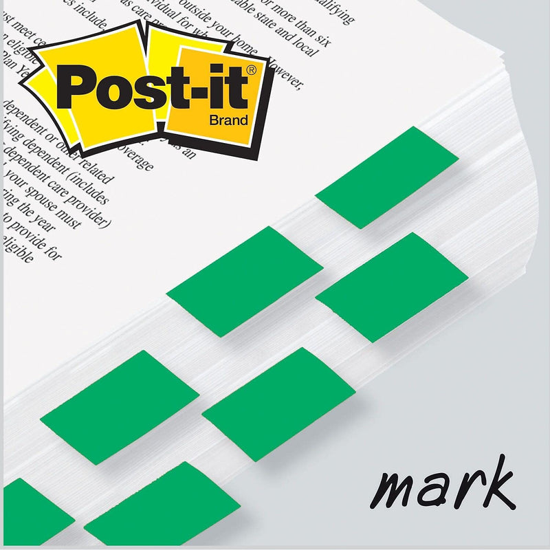 Post-it Flags Value Pack, 50/Dispenser, 24 Dispensers/Pack, 1 in Wide, Green (680-3-24) 1200 Flags