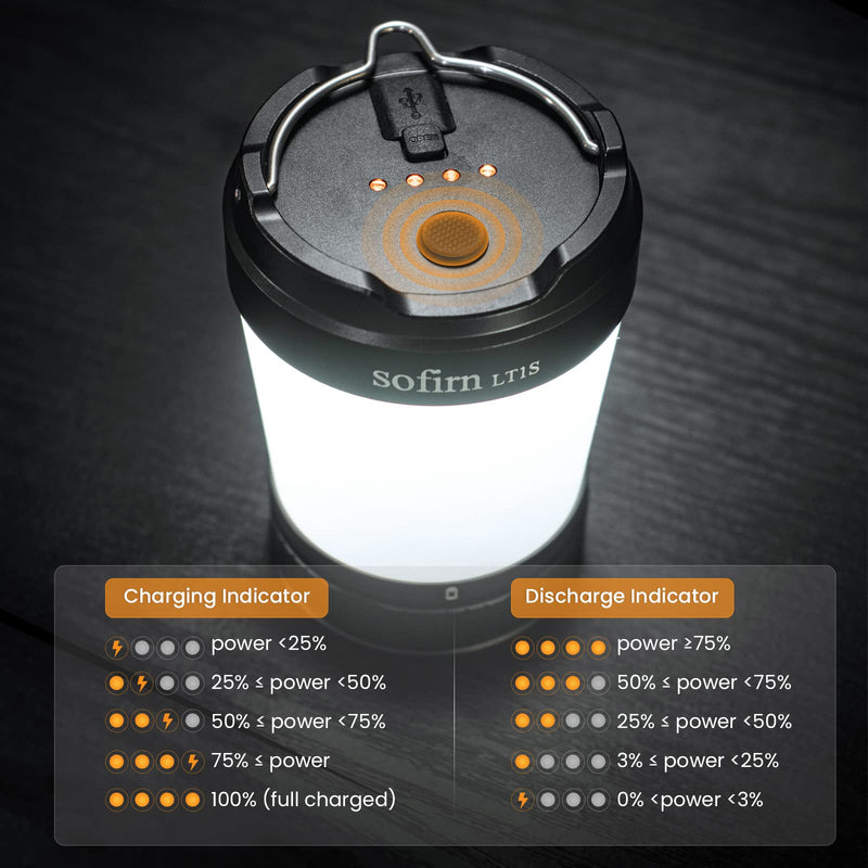 Sofirn LT1S Rechargeable Lantern, LED Camping Lantern with Powerbank Function, IPX8 Waterproof, for Hurricane, Camping, Emergency Kit (LT1S-kit) LT1S-kit