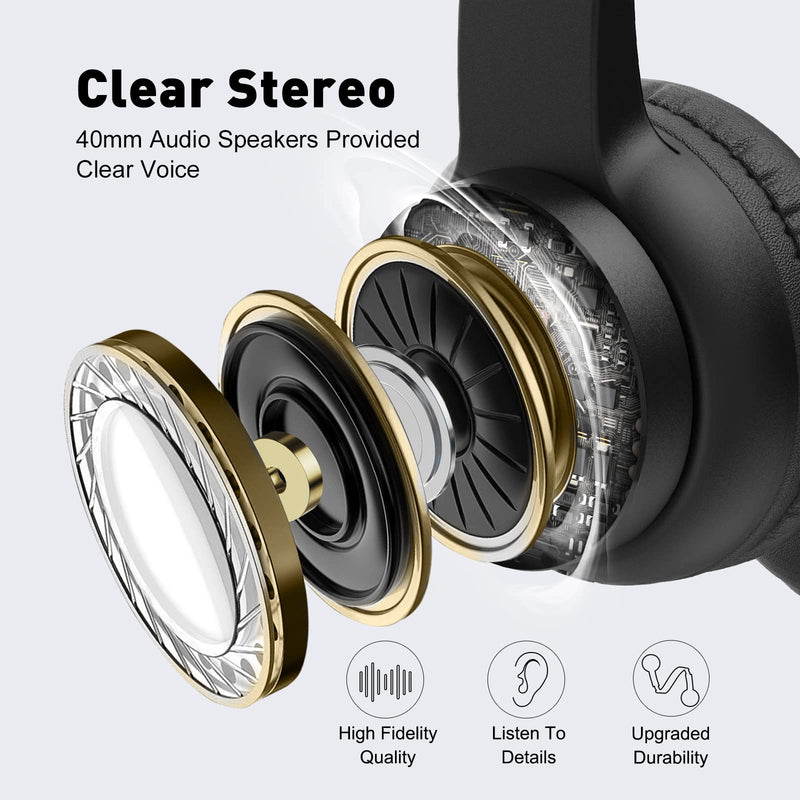 Headsets with Microphone for Laptop, 3.5mm Wired Computer Headset Super-Lightweight Noise Cancelling Headphones with in-line Control Volume & Mute, PC Headset Perfect for Classroom, Home or Office