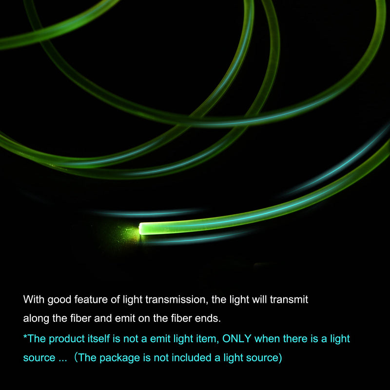 sourcing map PMMA side glow fiber optic cable 1.5mm 3.0M for LED light guides in the home, hotel