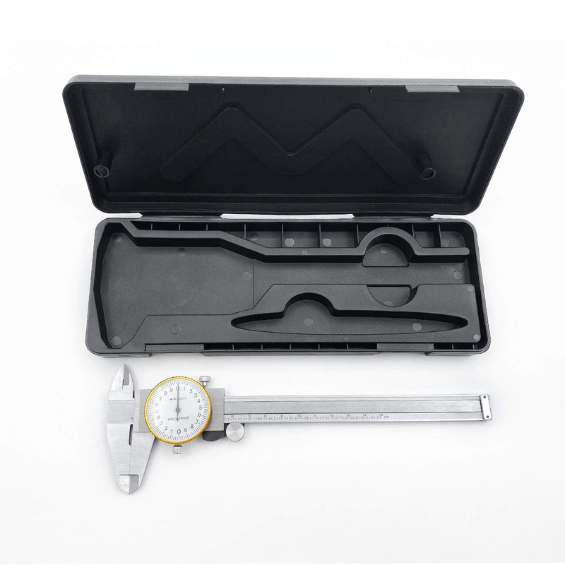 LYFJXX Dial Calipers 0-15cm(0-6") Range with 0.02mm (0.001" )High Precision Industry Stainless Steel Vernier Caliper Shockproof Metric Measuring Tool