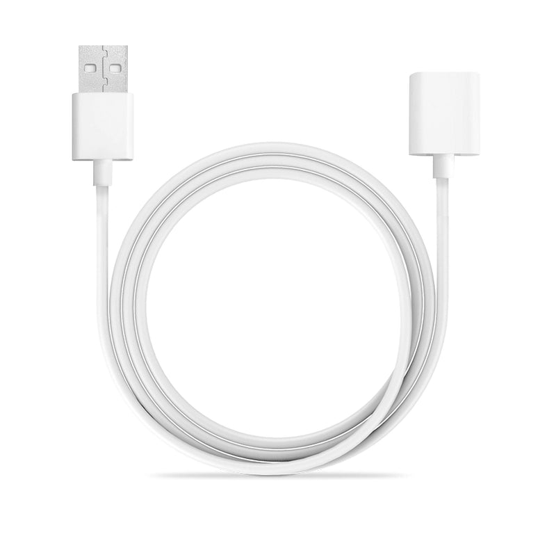 TechMatte Charging Adapter Cable Compatible with Apple Pencil Male to Female Flexible Connector (White-5 Feet)