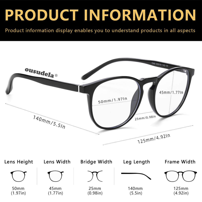 3-Pack Blue Light Blocking Glasses for Women/Men Blue Light Glasses for Teens, Square Computer Glasses Anti Eye Strain/UV/Glare, Gaming Glasses Reading Glasses Non-Prescription