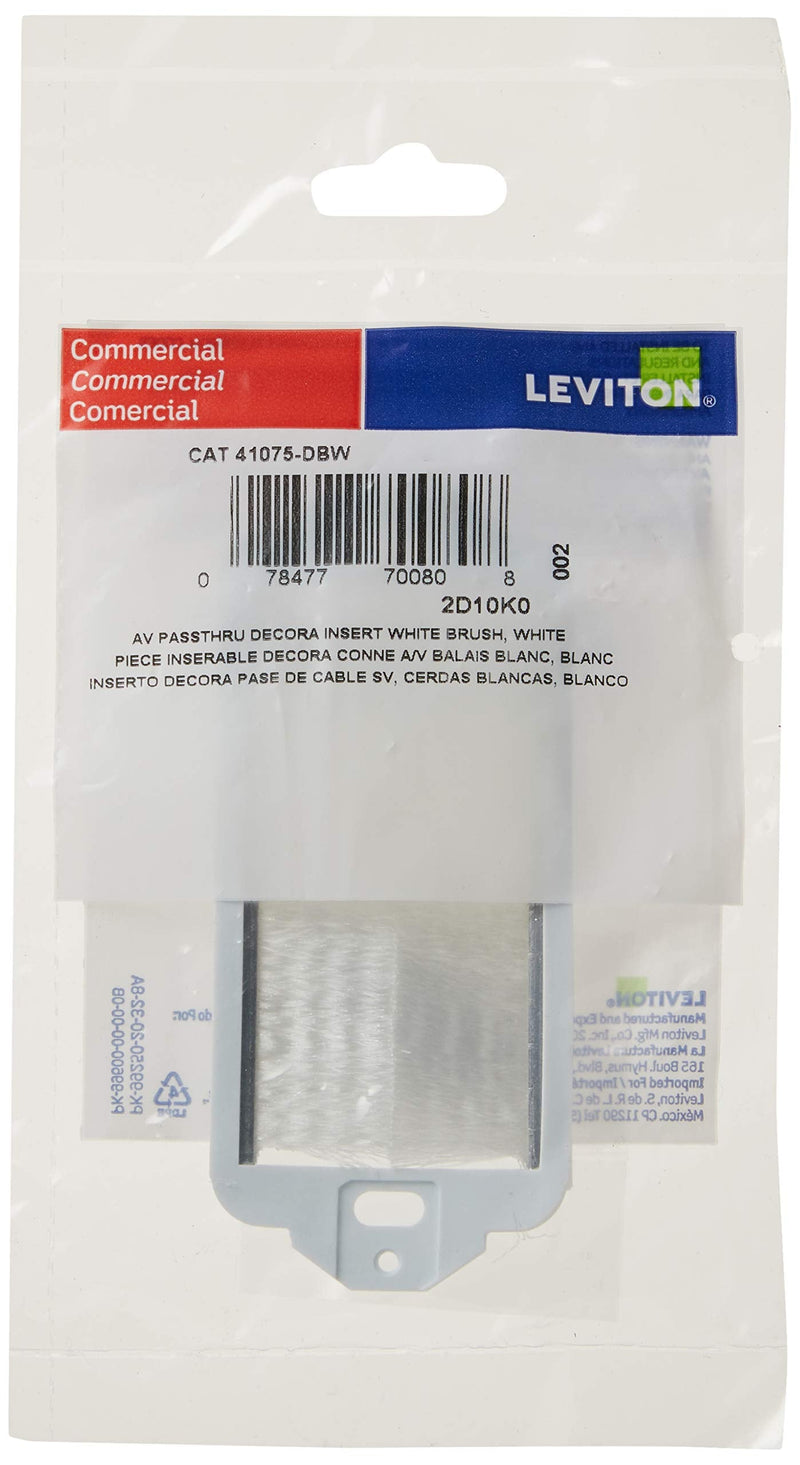 Leviton 41075-DBW Decora Brush Passthrough, White