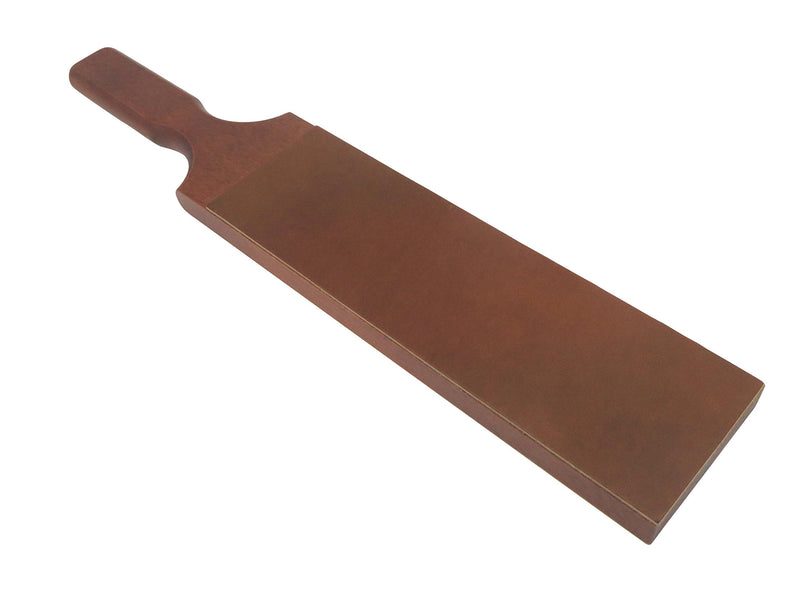 French Leather Strop Paddle 2-Sided 3” x 10” Stropping Surface Lacquered Beech Handle 107220