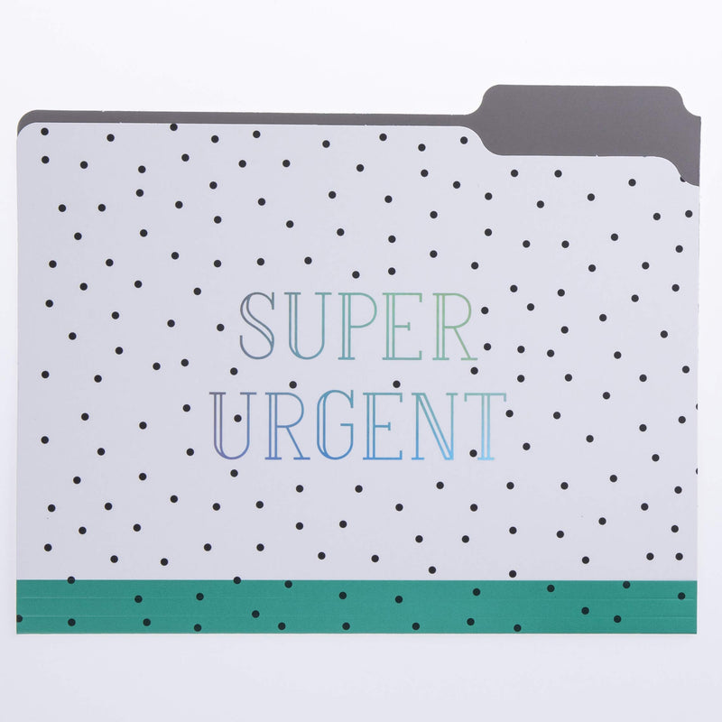 "Graphique Green Dots File Folder Set – Each Folder Measures 11.75" x 9.5", Set Includes 9 Folders with 3 Unique Designs, Durable Triple-Scored Coated Cardstock" (FIF045)