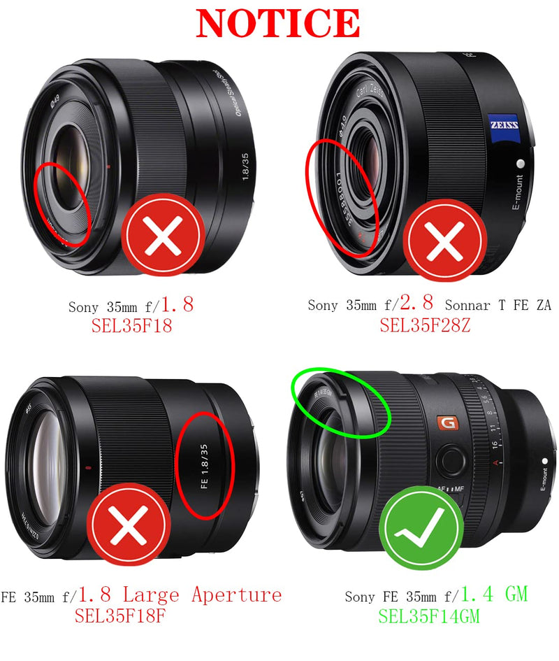 67mm Lens Cap Cover for Sony FE 35mm F1.4(Not 1.8) GM,HUIPUXIANG [2 Pack]