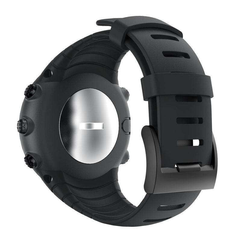 PATROHOO Suunto Core Strap, Rubber Replacement Watch Band for Suunto Core SS014993000. black